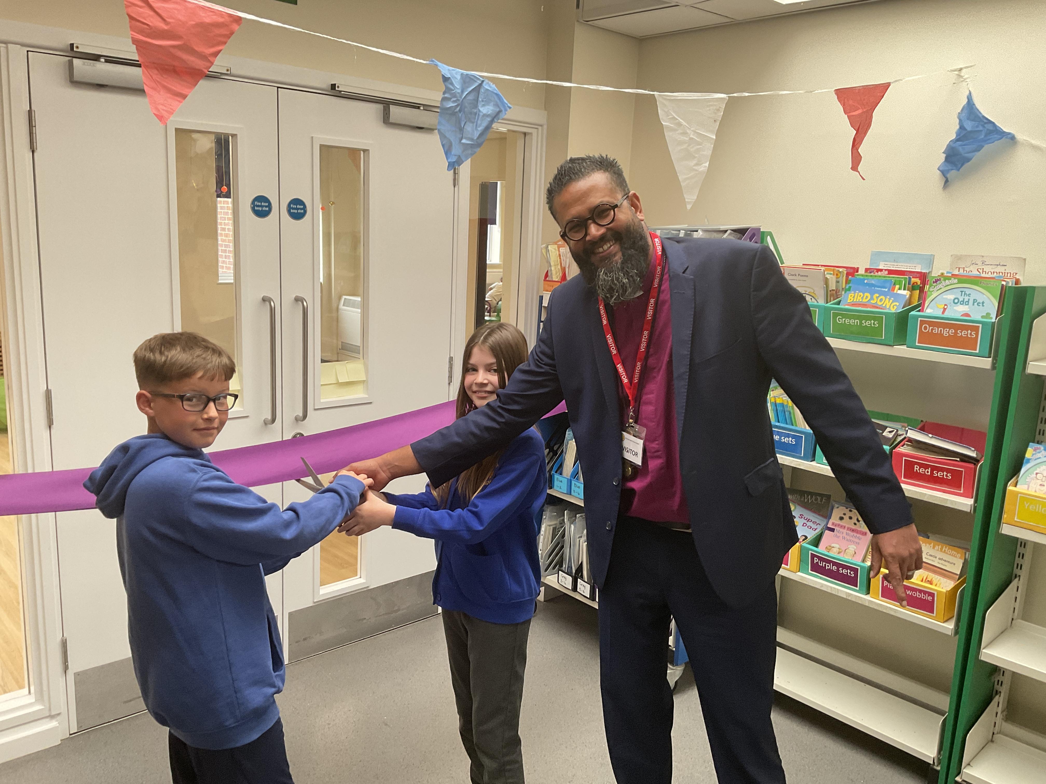 Bishop Saju performs the grand opening of Blossom Grove assisted by our Head Boy and Girl